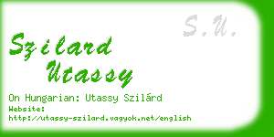 szilard utassy business card